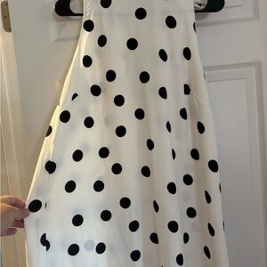 Ann Taylor Black and White Polka Dot Dress